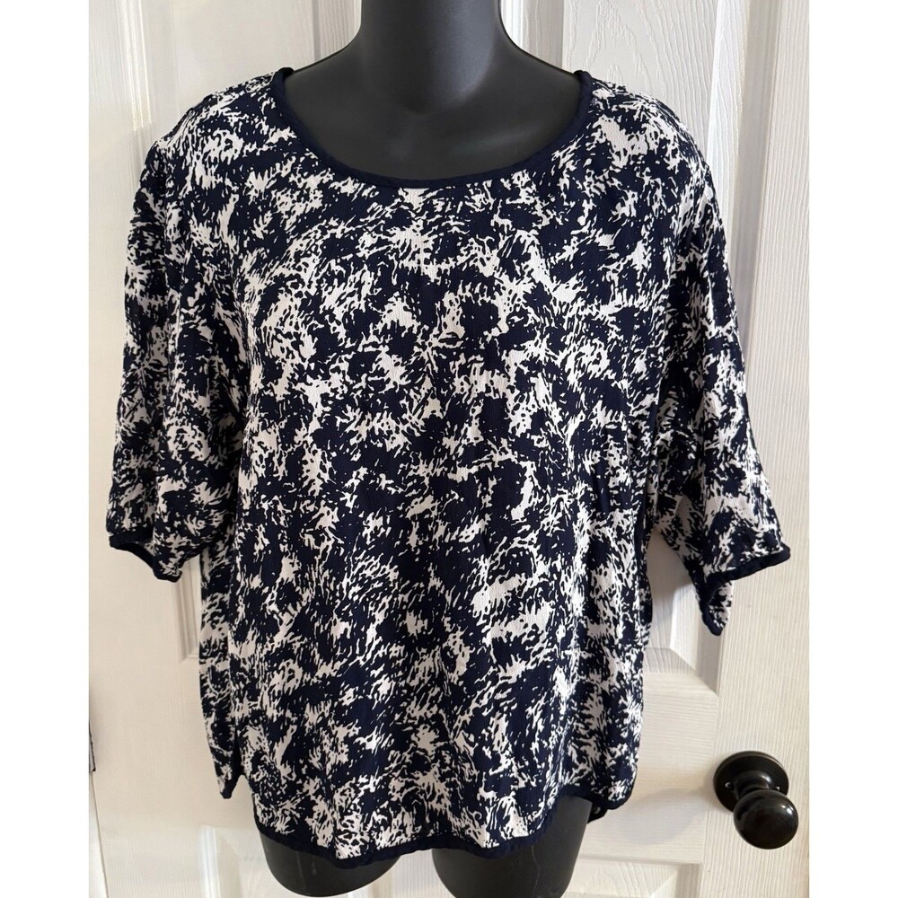 John Lewis Capsule Collection Navy White Top Women’s Size 16